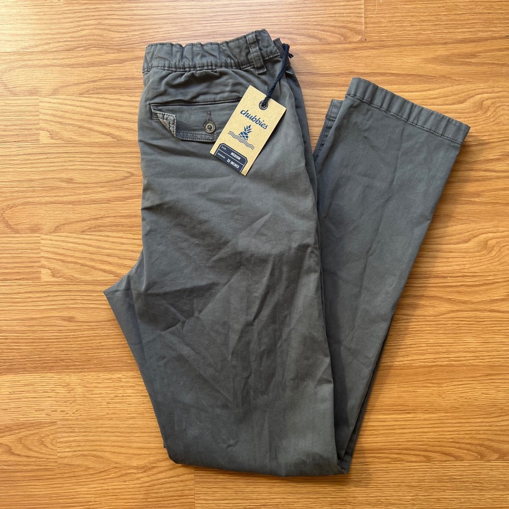 Chubbies The Faded Greys 32 Originals Pant Mens Medium Gray Chino Stretch 784243